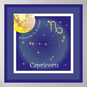 Capricorn 22 december fin 20 schaner poster