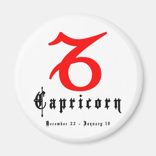 Capricorn, 22. Dezember - 19. Januar Magnet