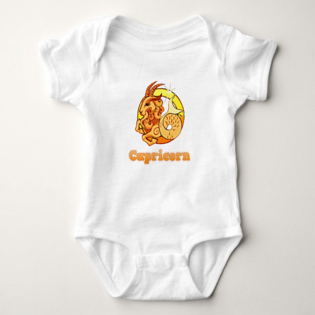 Capricorn-Abbildung Baby Strampler (Vorderseite)