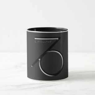 CAPRICORN, abstrakte Gestaltung des Zodiac-Zeichen Tasse
