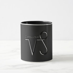 CAPRICORN, abstrakte Gestaltung des Zodiac-Zeichen Tasse