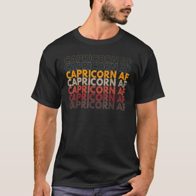 Capricorn AF Bekleidung für Männer Frauenzeichen T-Shirt (Vorderseite)