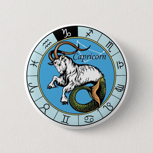 Capricorn astrological sign of zodiac button (Vorderseite)