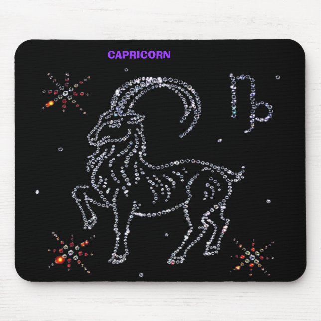 Capricorn Astrologie Mousepad (Vorne)