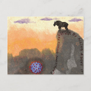 Capricorn bat la carte postale Virus