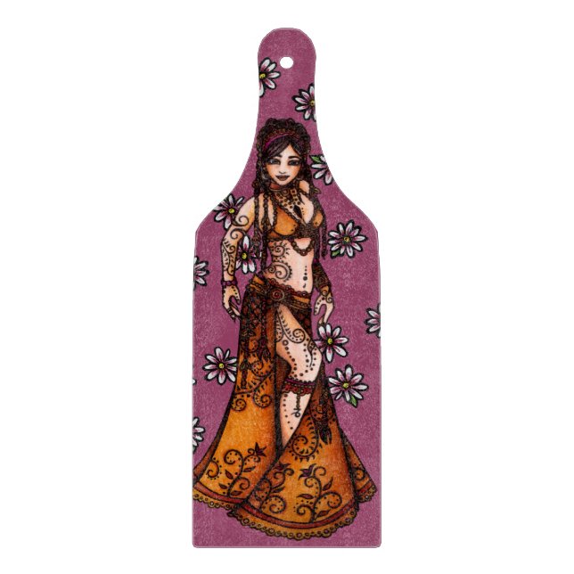 Capricorn Belly Dancer Goddess Zodiac Bellydance Schneidebrett (Vorderseite)