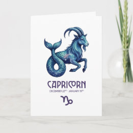 Capricorn Birthday Card Feiertagskarte