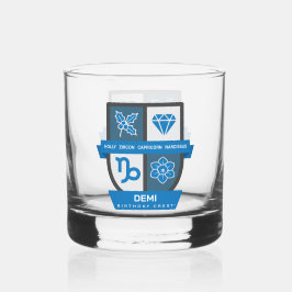 Capricorn Birthday Crest™ December 22-31 Whiskyglas