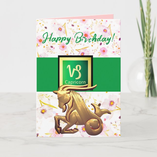 Capricorn Bonne carte d'anniversaire (Devant)