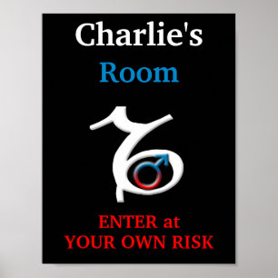 Capricorn Boy's Room Personalisiert Poster
