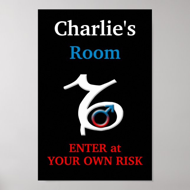 Capricorn Boy's Room Poster personnalisé (Devant)