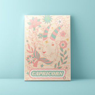 Capricorn Celestial Zodiac Pastel Dreams Mauer Leinwanddruck