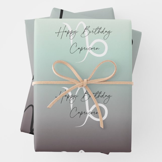 Capricorn Colorstrolgy Birthday Geschenkpapier Set (Beispiel)