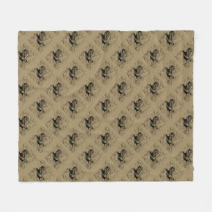 Capricorn Constellation Hevelius 1690 auf Taupe Fleecedecke