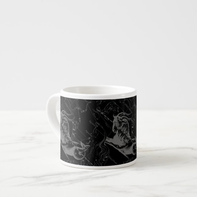 Capricorn Constellation Hevelius 1690 Gravur Espressotasse (Vorderseite Links)