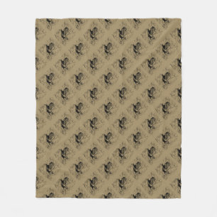 Capricorn Constellation Hevelius 1690 on Taupe Fleecedecke
