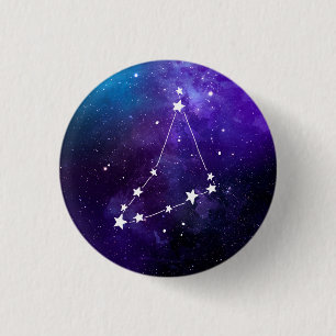 Capricorn Constellation Zodiac Button