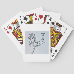 Capricorn (die Ziege) eine Abbildung aus der "Poe Spielkarten