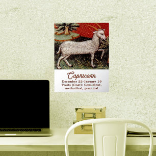 Capricorn die Ziege Zodiac Sign Geburtstagsparty Foliendrucke