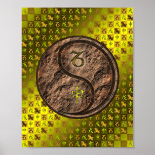 Capricorn & Earth Monkey Poster