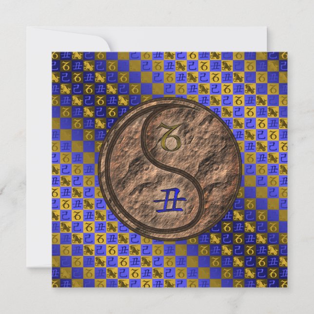 Capricorn & Earth Ox Karte (Vorderseite)