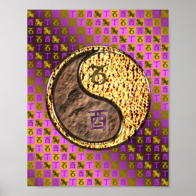 Capricorn & Fire Rooster Poster (Vorne)