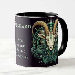 Capricorn Geburtstagsgeschenk Name Kaffee schwarz Tasse