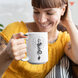 Capricorn Girl 15oz Black Rim Tasse