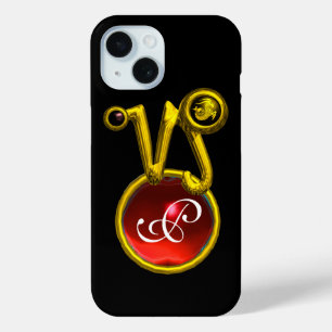 CAPRICORN GOLD ZODIAC SIGN RED RUBY MONOGRAM TITLE_SEO2