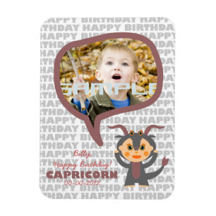 Capricorn Happy Birthday Keepake für Kinder Magnet