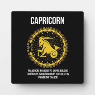 Capricorn - Horoskop, Funny Zodiac-Zeichen-Spaß Fotoplatte