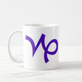 Capricorn in Blau Kaffeetasse