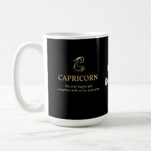 Capricorn Jahr beginnt und endet mit uns anpassbar Kaffeetasse