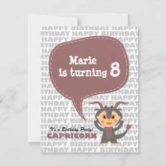 Capricorn Kids Party Einladung