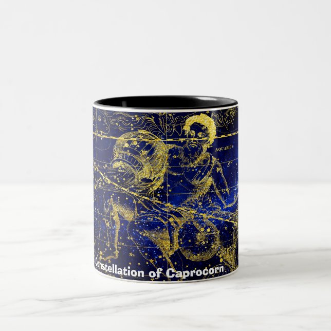Capricorn-Konstellation Zweifarbige Tasse (Mittel)