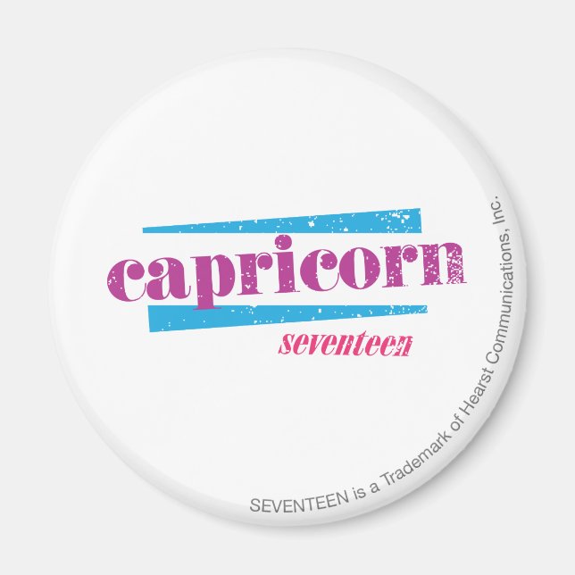 Capricorn Lila Magnet (Vorne)