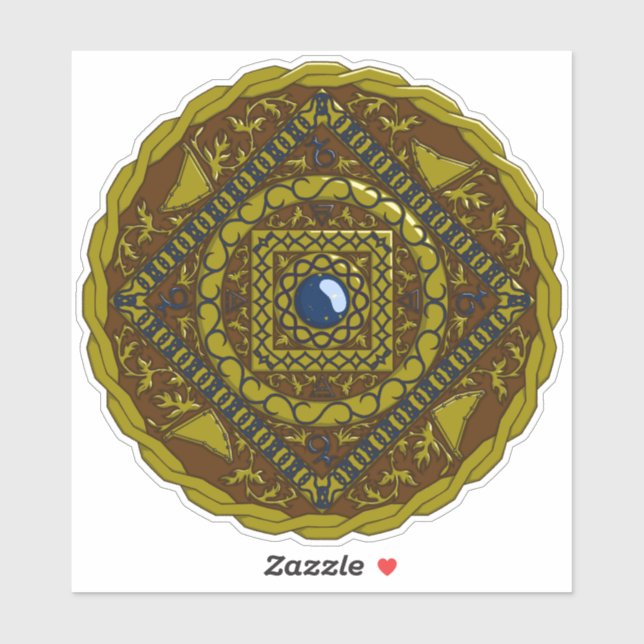 Capricorn Mandala Contour Sticker (Blatt)