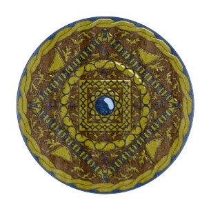 Capricorn Mandala Glass Cutting Board Schneidebrett