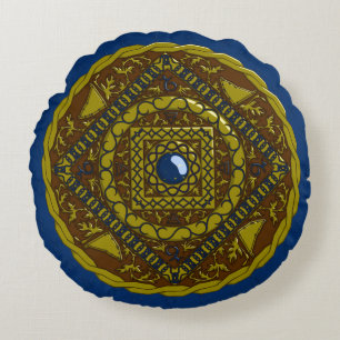 Capricorn Mandala Rundkissen Rundes Kissen