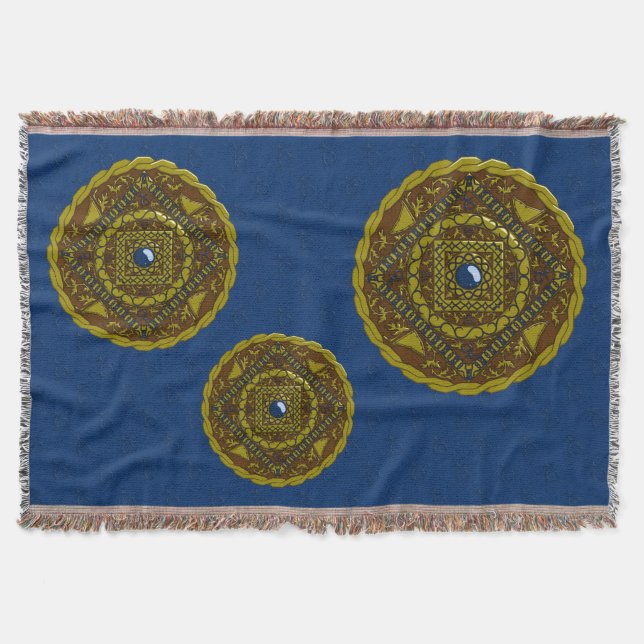 Capricorn Mandala Throw Blanket Decke (Vorderseite)