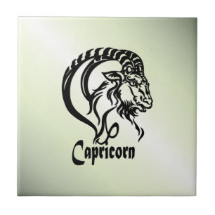 Capricorn-Meerziege Zodiac Green Fliese