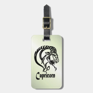 Capricorn-Meerziege Zodiac Green Gepäckanhänger