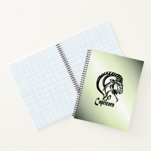Capricorn-Meerziege Zodiac Green Notizbuch
