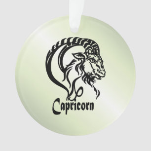 Capricorn-Meerziege Zodiac Green Ornament