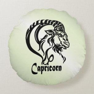 Capricorn-Meerziege Zodiac Green Rundes Kissen