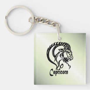 Capricorn-Meerziege Zodiac Green Schlüsselanhänger