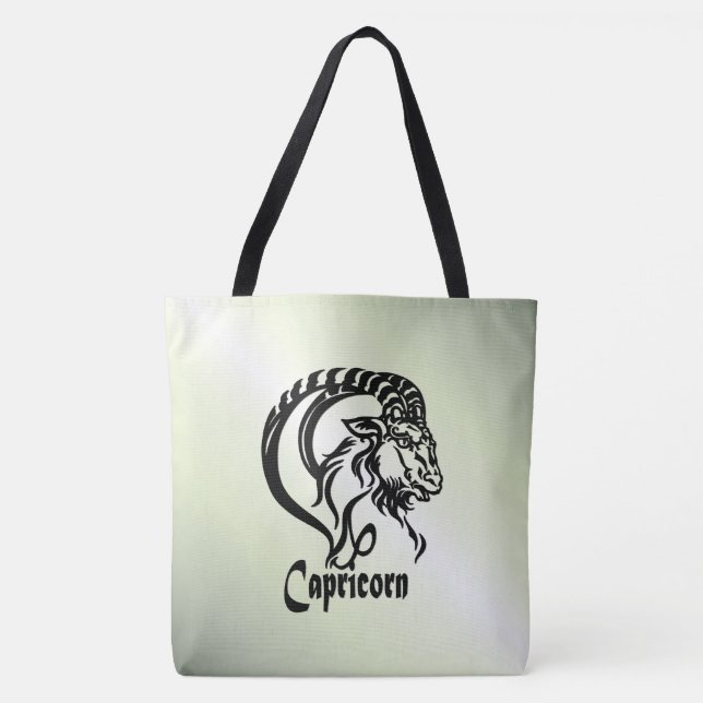 Capricorn-Meerziege Zodiac Green Tasche (Vorderseite)