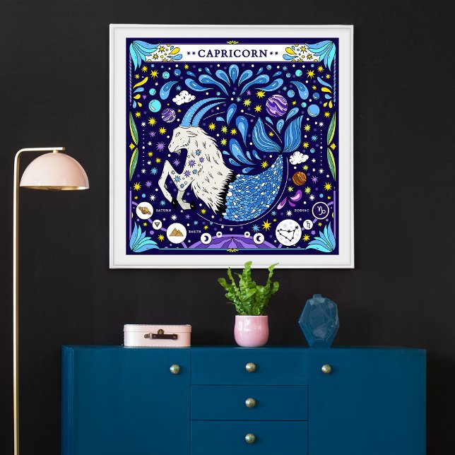 Capricorn: "Mountain Ambition" Zodiac Poster (Von Creator hochgeladen)