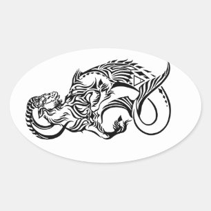 Capricorn Ovaler Aufkleber
