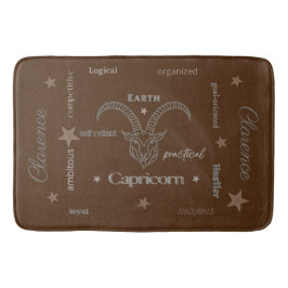 Capricorn Personality Brown Bath Mat Badematte